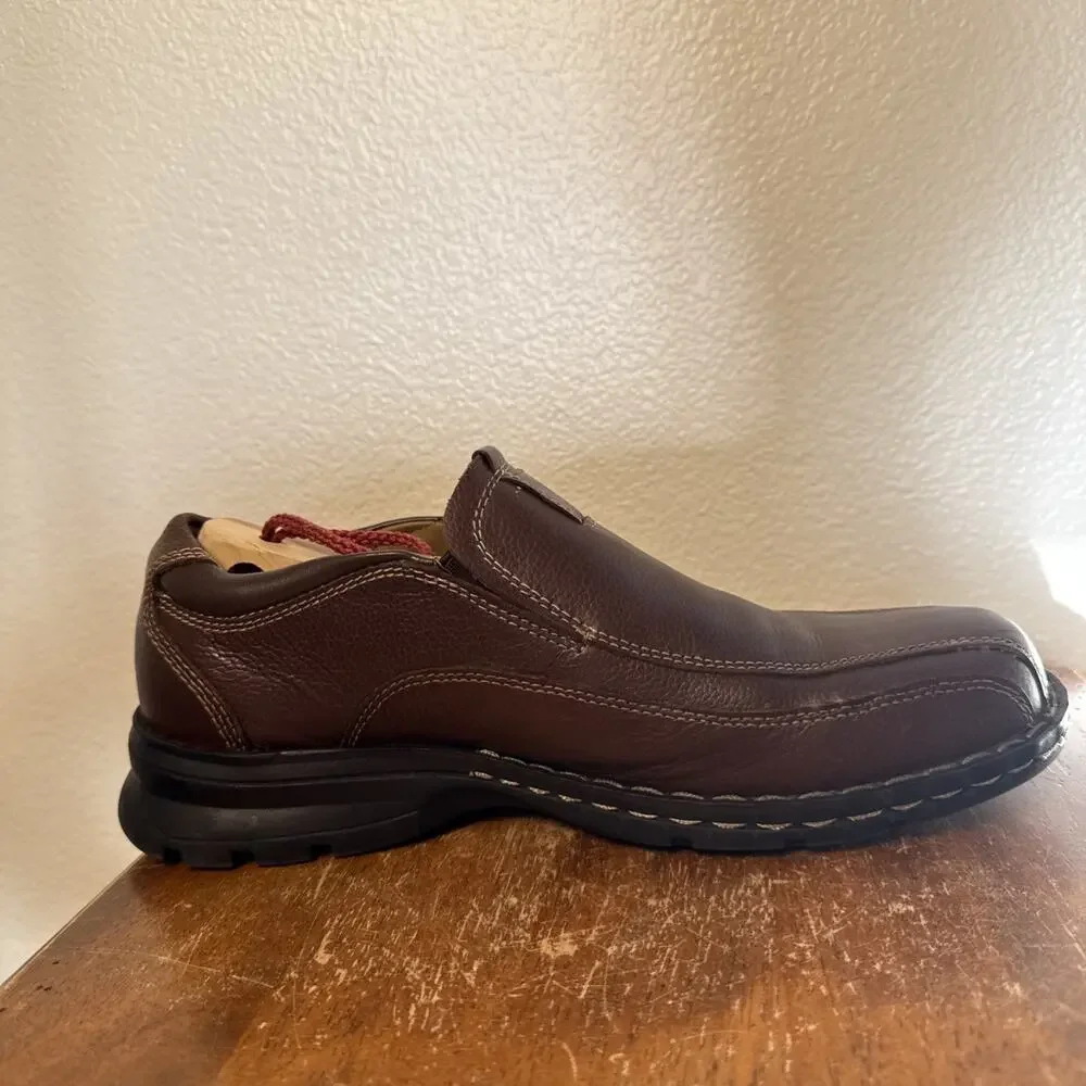 GH Bass Co Mens Lenny Brown Leather Slip On Loafer Shoes‎ Size 8 M